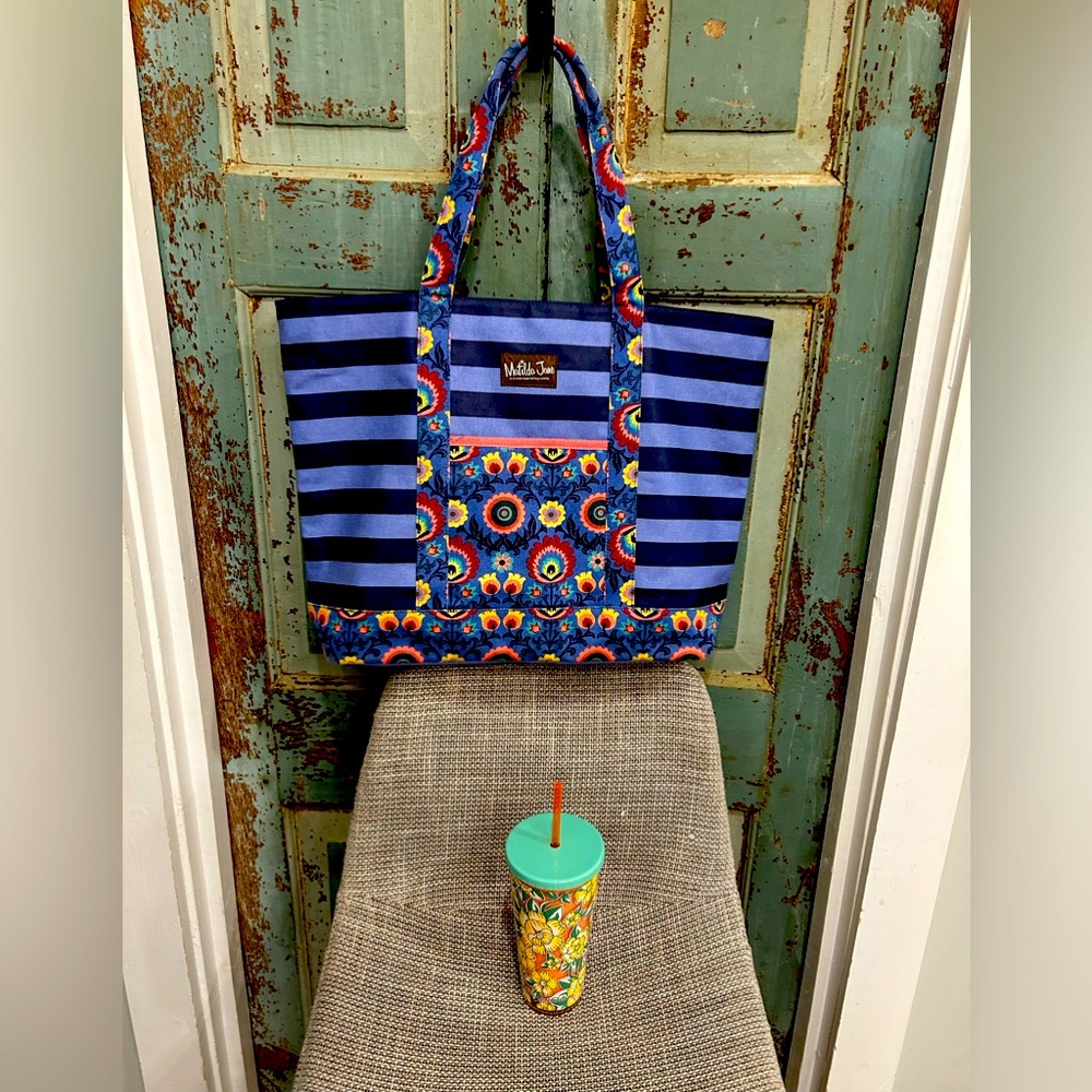 Matilda Jane  XL tote & lidded double walled insulated tumbler, EUC